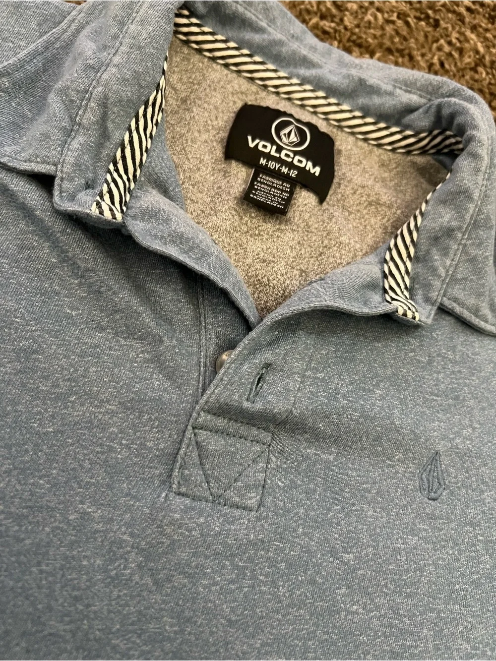 Volcom boys blue polo Medium (10)